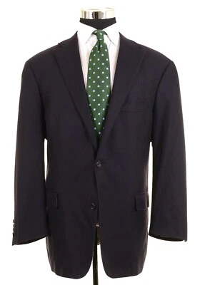 Arnold Brant ITALY Blue Flannel Twill 100% Pure CASHMERE Sport Coat Jacket 46 R - Image 1 of 4