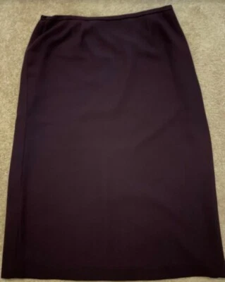 Falda midi/maxi recta malva con abertura trasera KAREN SCOTT USADA EN EXCELENTE ESTADO 20W para mujer, forrada Foto 1 de 4