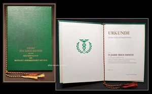 DDR Zollverwaltung Urkundenmappe + Urkunde 35 Jahre treue Dienste - A5 / blanko - Bild 1 von 3