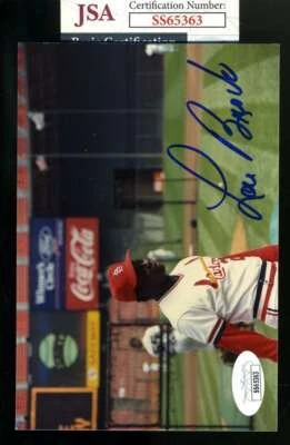 Lou Brock JSA Signed Vintage Original Cardinals Photo Autograph - Image 1 of 2