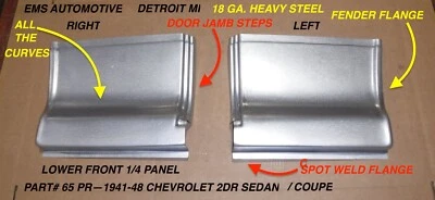 1941,1946,1947,1948 CHEVROLET #65 PAR- PAINEL DIANTEIRO INFERIOR 1/4 2DR SEDAN OU CUPÊ - Imagem 1 de 4