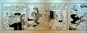 Little Lulu Comic Strip Original Art February 8 1969 Roger Armstrong Snow Shovel - Picture 1 of 2