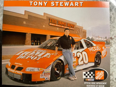 1999 TONY STEWART Home Depot Rookie Year  Pontiac #20 Postcard Cover