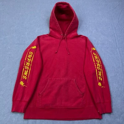 Sudadera con Capucha Supreme Red Roses Para Hombre Manga L Pullover Éxitos FW16 Y2K Patinador LEER AGUJERO Foto 1 de 4