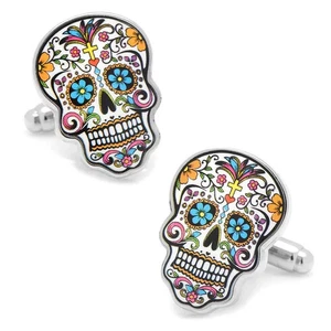 Day of the Dead Skull Cufflinks - Picture 1 of 5