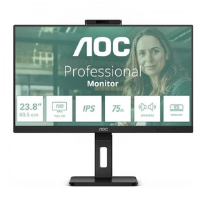 AOC MONITOR 23,8 LED IPS FHD 16:9 4MS 300 CDM, WEBCAM, PIVOT, DP/HDMI, MULTIMEDI - Foto 1 di 4