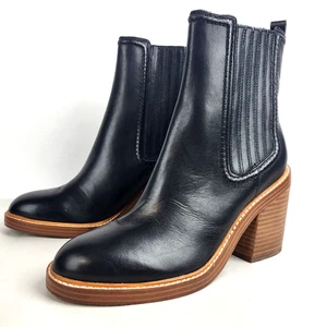 Marc Fisher LTD MLHALIDA Women Block Heel Leather Chelsea Ankle Boot Size 9 M - Picture 1 of 18