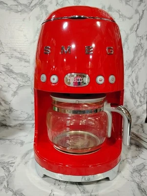 Smeg Retro 50s Style Drip Coffee Maker 10 Cup Red DCF02RDUS  No Box - Image 1 of 4