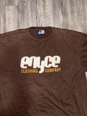 Camiseta Enyce Hombre Vintage Marrón Emblema Y2K XL Foto 1 de 4