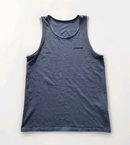 Patagonia P-6 Logo Navy Blue Tank Top Men's M Responsibili-Tee Regular Fit 39181 - Picture 1 of 10