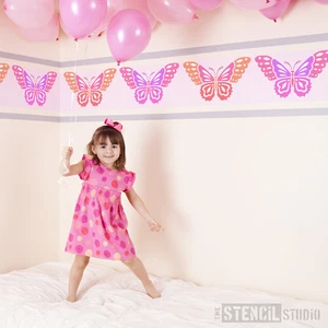 Beautiful Butterfly STENCIL Ideal for Decorating Little Girls Room DIY 10018 - Picture 1 of 19