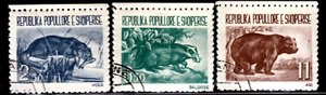 Albanien 627-29, Heimische Tiere, gestempelt - Bild 1 von 1