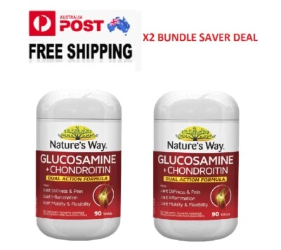 Nature’s Way Glucosamine Plus Chondroitin 90 Tablets - X2 BUNDLE SAVER DEAL - image 1 of 2