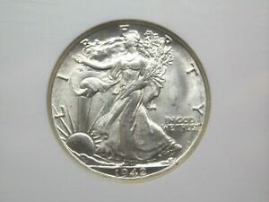 1942 "D" Walking LIBERTY Silver Half Dollar 50c NGC MS65 #005 ECC&C, Inc. 