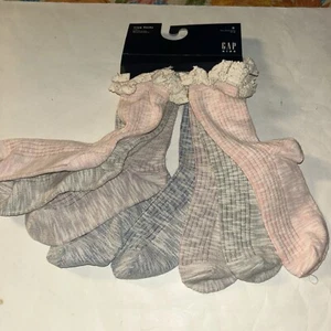 Gap Kids Ruffled Crew Socks 4 pack Size 10-12 (cc1) - Picture 1 of 7