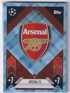 Topps Match Attax CL 24/25 Nr. 28 FC Arsenal Logo Cristallo Parallelo - Foto 1 di 1