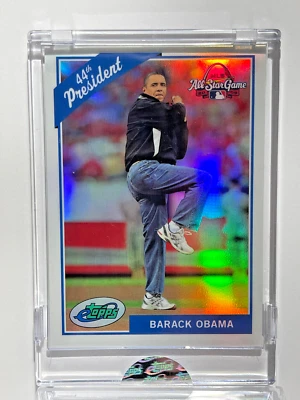 2009 eTopps Barack Obama 44th President All Star Game /999 UNCIRCULATED - Image 1 of 2