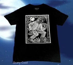 New Werewolf Monsters Halloween Horror Black Mens Vintage T-Shirt - Picture 1 of 2