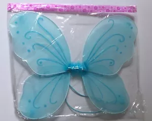 New! Buyterfly Wings With Straps Width 14.5 in Blue - Picture 1 of 12