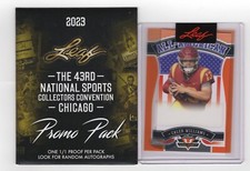 CALEB WILLIAMS 2023 LEAF VALIANT 43rd NATL SPORTS CONVENTION 1/1 UNSIGNED PROOF