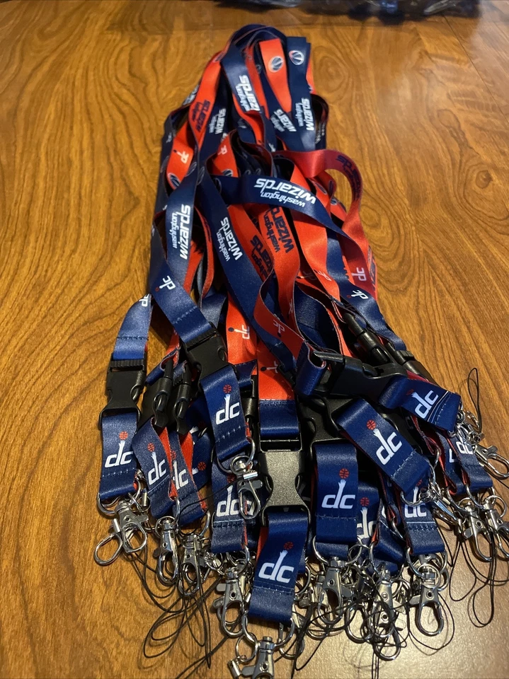 Washington Wizards Lanyard With Detachable Keychain NBA Lot Of 25 (Blue And Red) - Image 1 of 3