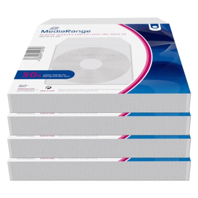 50x4 MediaRange BOX64 Bustine PVC con chiusura ad aletta - Immagine 1 di 4