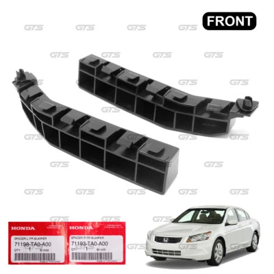 Par de soportes espaciadores de parachoques delantero para Honda Accord G8 sedán? 2008 2012 Foto 1 de 4