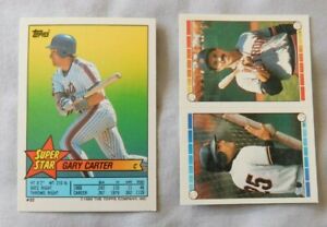 1989 Topps Super Star Sticker #55 Gary Carter Mets  - Sticker on Back #80 #276
