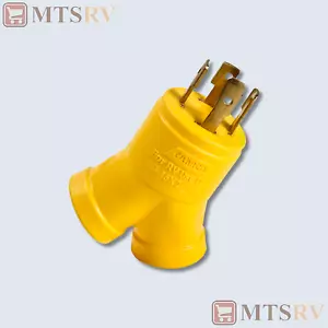 CAMCO RV 4-Prong 30A-to-15A (M/F) Y Generator Adapter / Splitter - #55438 NEW - Imagen 1 de 1
