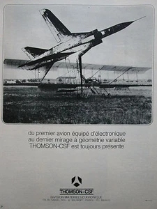 12/1969 PUB THOMSON-CSF AVIONIQUE AVION DASSAULT MIRAGE G ORIGINAL FRENCH AD - Picture 1 of 1