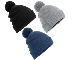 Beechfield Cappello Da Sci Termico Water Repellent Snowstar Nero Grigio O Blu - Foto 1 di 4
