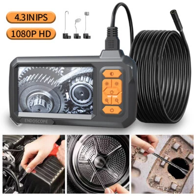 4.3" Screen Industrial 1080P 8mm Lens Endoscope Inspection Camera Borescope Cam - image 1 of 4