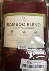Cosy House Bamboo Blend Luxury Pillowcases - Red - 2 Pack - KING- Brand New