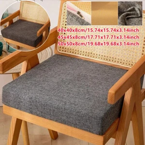Hard Linen Square Cushion Chair Pad Office Chair Cushions Buttocks Chair Mat - Picture 1 of 23