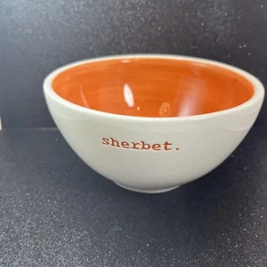 POTTERY BARN SCOOP COLORFUL BOWL IN ORANGE (replacement) - Picture 1 of 8