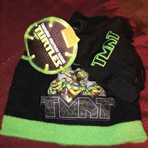 Nickelodeon TMNT Child's Winter Hat and Mitten Set New w/ Tags - Picture 1 of 4