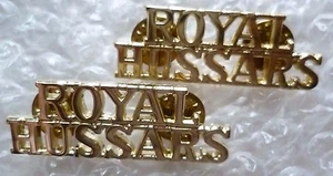 Insignia de título de hombro Staybrite ROYAL HUSSARS - PAR ANODIZADO - Imagen 1 de 3