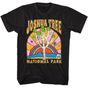 United States National Parks Joshua Tree Rainbow Flowers & Stars Men's T Shirt - Picture 1 of 5