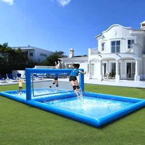 33x16.5x7ft Inflatable Volleyball Court Fit Beach Backyard Outdoor Sport Game - Picture 1 of 12