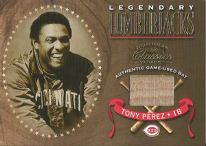 2001 Donruss Classics Legendary Lumberjacks Tony Perez Bat Card LL25