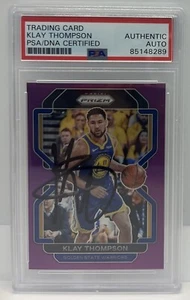 Klay Thompson Signed 2021-22 Panini Prizm #92 Purple /99 Warriors Auto PSA DNA - Picture 1 of 2