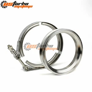 Borg Warner Turbo S369 SX SX-E S200 S300 4" Downpipe Flange & Clamp 4.21" Marmon - Picture 1 of 7
