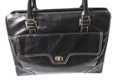 Bolso de Mano Buxton Business Vintage Bolso de Mano Negro Imitación Cuero Foto 1 de 4