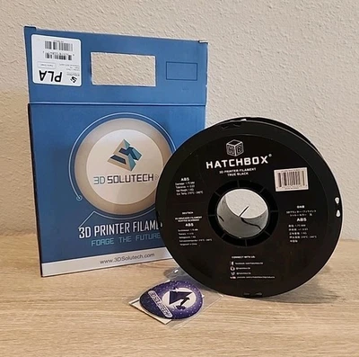 Filamento para impresora 3D Solutech negro verdadero ABS-1 KG 1,75 MM Foto 1 de 4