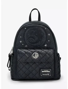 Loungefly DreamWorks How to Train Your Dragon Night Fury Quilted Mini Backpack - Picture 1 of 7