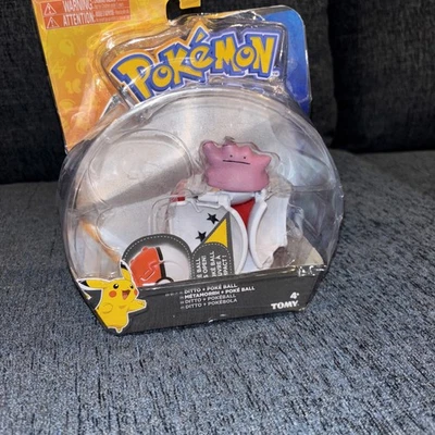 Pokemon Ditto Throw N Pop Poke Ball Figura Tomy Nuevo Embalaje Dañado Foto 1 de 4