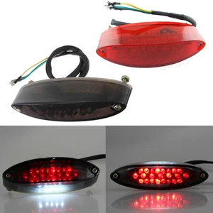 Bremslicht LED Rücklicht Mit Kennzeichenbeleuchtung Universal Für Motorrad Quad - Picture 1 of 16