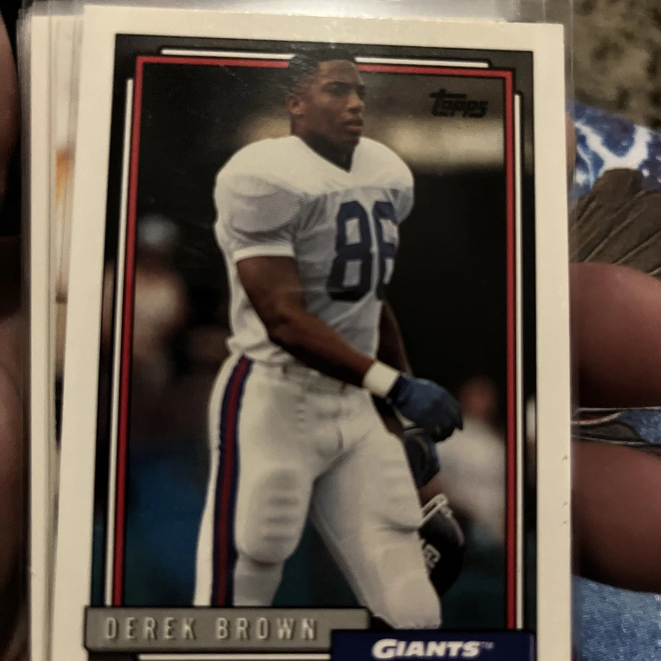 1992 Topps Derek Brown RC #720 New York Giants - Image 1 of 1