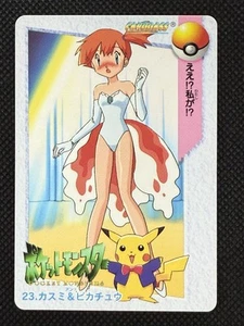 Misty & Pikachu 23 Carddass Pokemon Card Anime Collection Bandai 1998 Nintendo - Picture 1 of 13