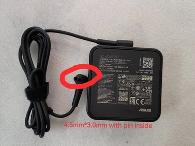 Original 19V 3.42A for Asus PRO PU551L PU500C PU551JA PU401 4.5mm 65W ADP-65GD D - image 1 of 4
